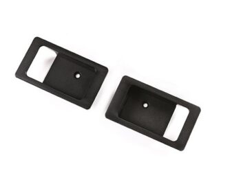 Defender Interior Door Handle Backing Plate - Aluminium - Black